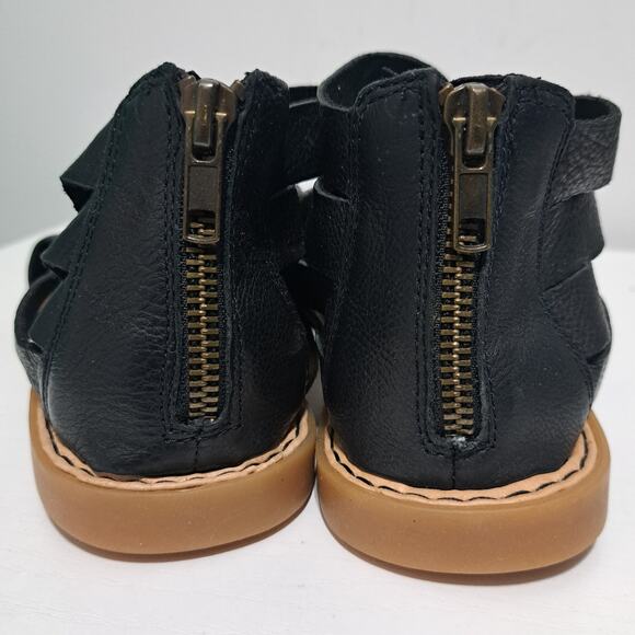 Born Iwa Woven Moto Boho Leather Sandal Rubber Soles Size 9 Black - Picture 9 of 11